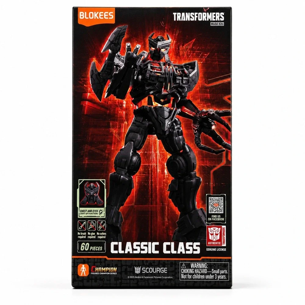 Blokees Transformers Scourge Classic Class 03 Model Kit 60pc Black NEW